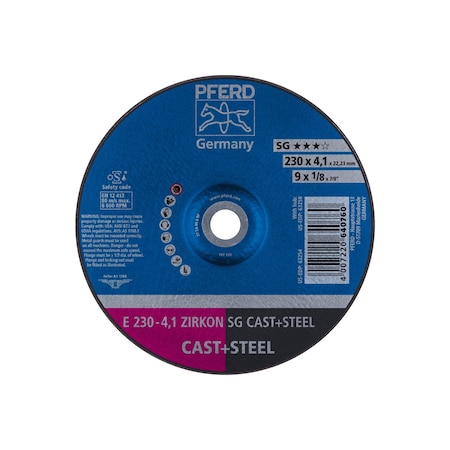 Pferd Pipeline Wheel, T27, 9" x 1/8 63254